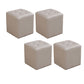Tufted Ottoman Tear Resistant Faux Leather Contemporary Footstool Ottoman Grey Square 4 Piece Set Clearhalo 'furn' 'furn_ottomans_poufs' 'Furniture' 'Living Room Furniture' 'Ottomans & Poufs' 'ottomans_poufs' 6033640