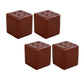 Tufted Ottoman Tear Resistant Faux Leather Contemporary Footstool Ottoman Brown Square 4 Piece Set Clearhalo 'furn' 'furn_ottomans_poufs' 'Furniture' 'Living Room Furniture' 'Ottomans & Poufs' 'ottomans_poufs' 6033642