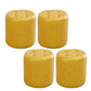 Tufted Ottoman Tear Resistant Faux Leather Contemporary Footstool Ottoman Yellow Round 4 Piece Set Clearhalo 'furn' 'furn_ottomans_poufs' 'Furniture' 'Living Room Furniture' 'Ottomans & Poufs' 'ottomans_poufs' 6033651