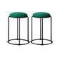Modern Ottoman Velvet Upholstered Tear Resistant Round Ottoman with Chair Legs Green 2 Piece Set Clearhalo 'furn' 'furn_ottomans_poufs' 'Furniture' 'Living Room Furniture' 'Ottomans & Poufs' 'ottomans_poufs' 6033688
