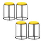 Modern Ottoman Velvet Upholstered Tear Resistant Round Ottoman with Chair Legs Yellow 4 Piece Set Clearhalo 'furn' 'furn_ottomans_poufs' 'Furniture' 'Living Room Furniture' 'Ottomans & Poufs' 'ottomans_poufs' 6033698