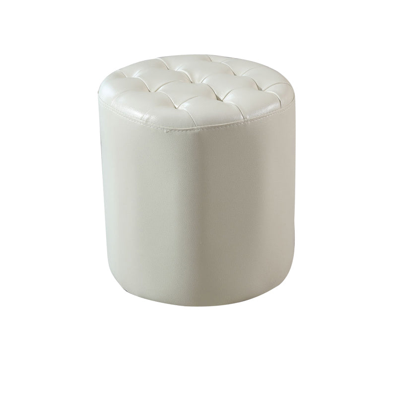 Moderno ottomano ottomano resistente all'acqua resistente alla vera pelle trapuntata pouf pouf pouf