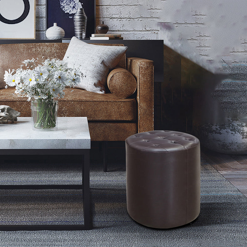 Ottoman moderne à eau naturelle en cuir authentique Pouf Pouf Pouf