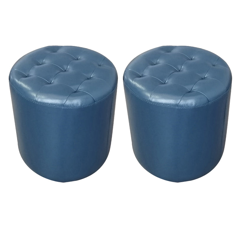 Moderno ottomano ottomano resistente all'acqua resistente alla vera pelle trapuntata pouf pouf pouf