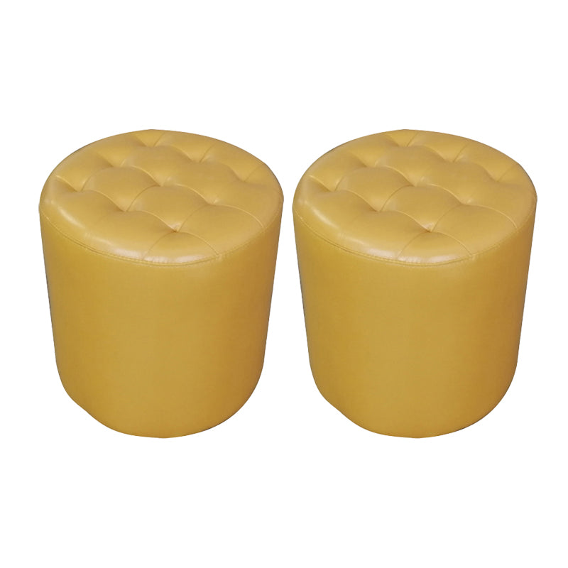 Ottoman moderne à eau naturelle en cuir authentique Pouf Pouf Pouf