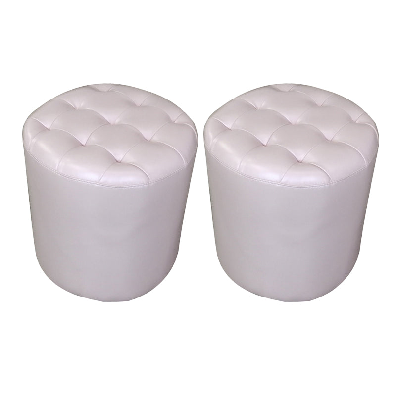 Moderno ottomano ottomano resistente all'acqua resistente alla vera pelle trapuntata pouf pouf pouf