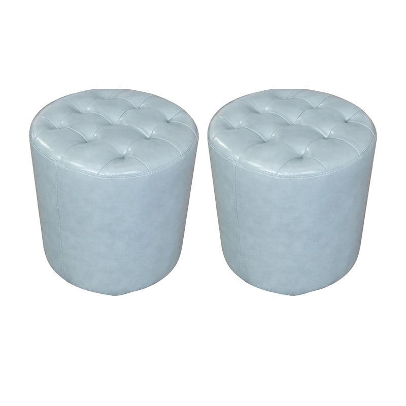 Moderno ottomano ottomano resistente all'acqua resistente alla vera pelle trapuntata pouf pouf pouf