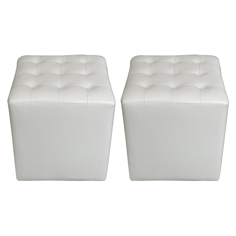 Moderno ottomano ottomano resistente all'acqua resistente alla vera pelle trapuntata pouf pouf pouf