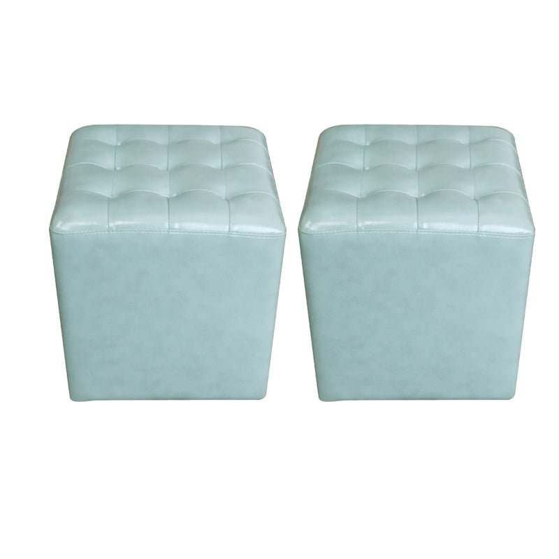 Moderno otomano otomano resistente al agua de cuero genuino con mechones otomanos