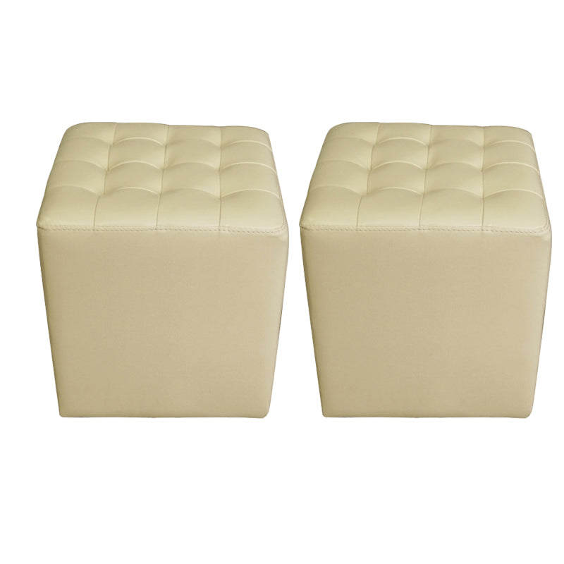 Moderno ottomano ottomano resistente all'acqua resistente alla vera pelle trapuntata pouf pouf pouf