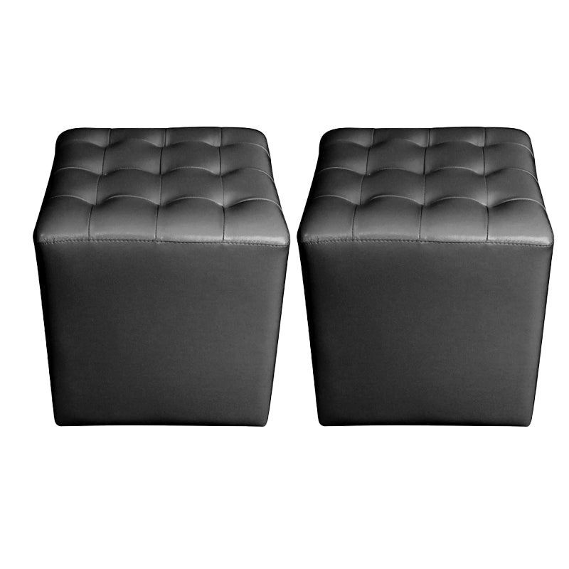 Moderno ottomano ottomano resistente all'acqua resistente alla vera pelle trapuntata pouf pouf pouf