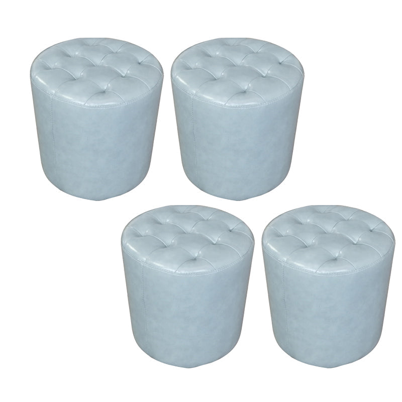 Moderno ottomano ottomano resistente all'acqua resistente alla vera pelle trapuntata pouf pouf pouf