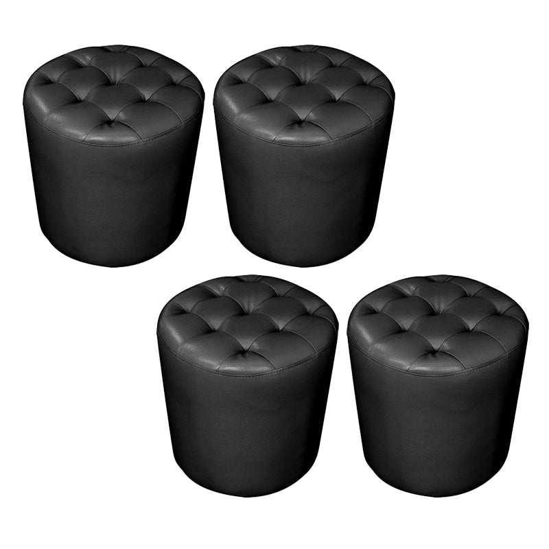 Moderno ottomano ottomano resistente all'acqua resistente alla vera pelle trapuntata pouf pouf pouf