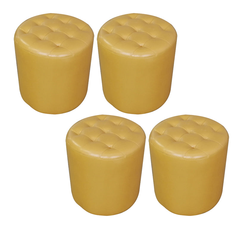 Moderno ottomano ottomano resistente all'acqua resistente alla vera pelle trapuntata pouf pouf pouf