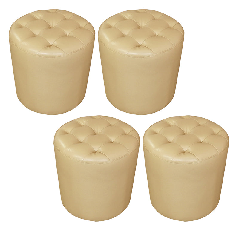 Ottoman moderne à eau naturelle en cuir authentique Pouf Pouf Pouf