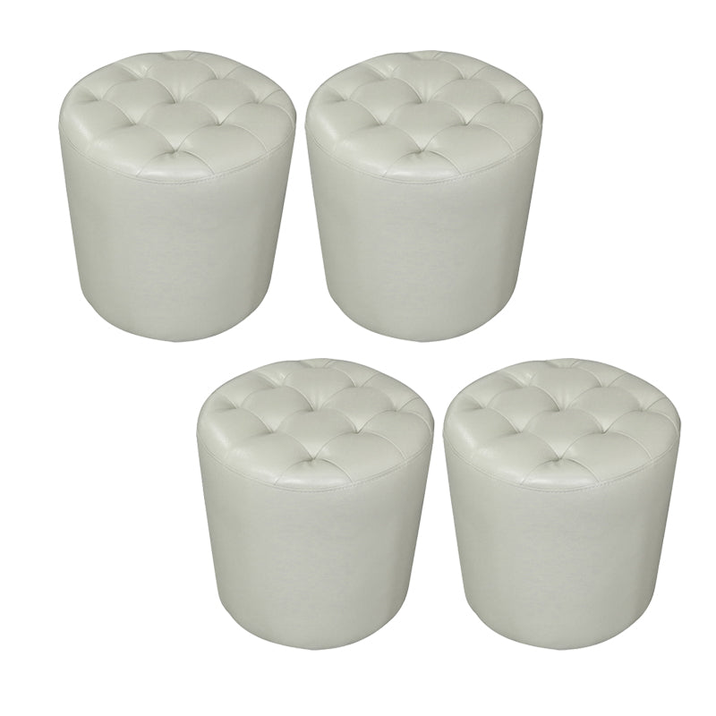 Moderno ottomano ottomano resistente all'acqua resistente alla vera pelle trapuntata pouf pouf pouf