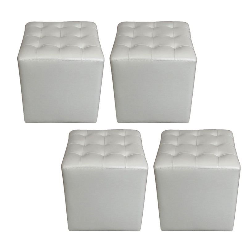 Modern gewoon Ottomaans waterbestendig echt leer getuft Pouf Ottoman