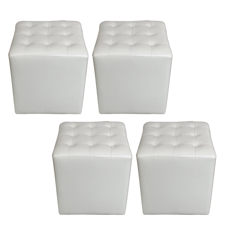 Moderno ottomano ottomano resistente all'acqua resistente alla vera pelle trapuntata pouf pouf pouf