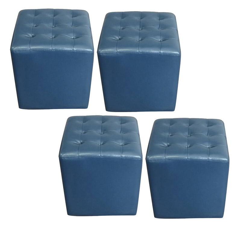 Moderno ottomano ottomano resistente all'acqua resistente alla vera pelle trapuntata pouf pouf pouf
