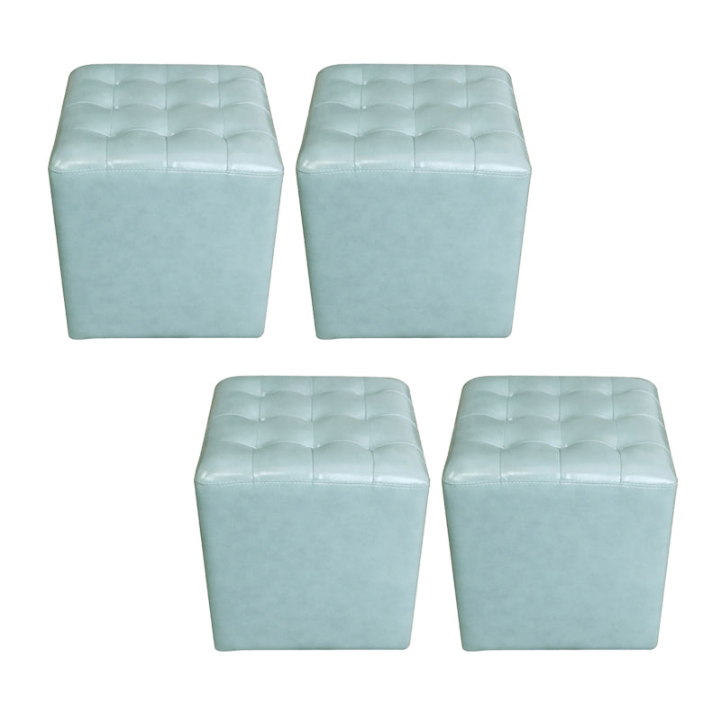 Moderno ottomano ottomano resistente all'acqua resistente alla vera pelle trapuntata pouf pouf pouf