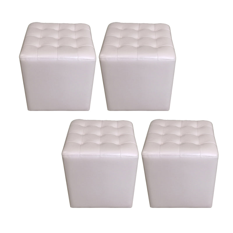 Moderno ottomano ottomano resistente all'acqua resistente alla vera pelle trapuntata pouf pouf pouf