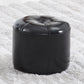 Vintage Indoor Leather Ottoman Patchwork Color Block Round Tufted Pouf Ottoman Black 1 Piece Clearhalo 'furn' 'furn_ottomans_poufs' 'Furniture' 'Living Room Furniture' 'Ottomans & Poufs' 'ottomans_poufs' 6033825