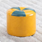 Vintage Indoor Leather Ottoman Patchwork Color Block Round Tufted Pouf Ottoman Yellow 1 Piece Clearhalo 'furn' 'furn_ottomans_poufs' 'Furniture' 'Living Room Furniture' 'Ottomans & Poufs' 'ottomans_poufs' 6033833