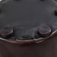 Vintage Indoor Leather Ottoman Patchwork Color Block Round Tufted Pouf Ottoman Clearhalo 'furn' 'furn_ottomans_poufs' 'Furniture' 'Living Room Furniture' 'Ottomans & Poufs' 'ottomans_poufs' 6033837