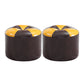 Vintage Indoor Leather Ottoman Patchwork Color Block Round Tufted Pouf Ottoman Brown 2 Piece Set Clearhalo 'furn' 'furn_ottomans_poufs' 'Furniture' 'Living Room Furniture' 'Ottomans & Poufs' 'ottomans_poufs' 6033847