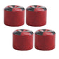 Vintage Indoor Leather Ottoman Patchwork Color Block Round Tufted Pouf Ottoman Red 4 Piece Set Clearhalo 'furn' 'furn_ottomans_poufs' 'Furniture' 'Living Room Furniture' 'Ottomans & Poufs' 'ottomans_poufs' 6033850