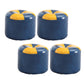 Vintage Indoor Leather Ottoman Patchwork Color Block Round Tufted Pouf Ottoman Blue 4 Piece Set Clearhalo 'furn' 'furn_ottomans_poufs' 'Furniture' 'Living Room Furniture' 'Ottomans & Poufs' 'ottomans_poufs' 6033851