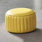 Modern Orange Pouf Water Resistant Round Pure Color Leather Pouf Lemon Yellow 1 Piece Clearhalo 'furn' 'furn_ottomans_poufs' 'Furniture' 'Living Room Furniture' 'Ottomans & Poufs' 'ottomans_poufs' 6033857