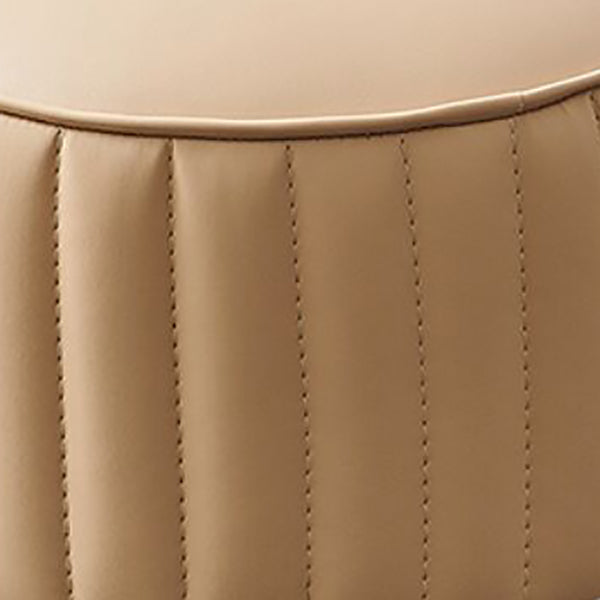 Modern Orange Pouf Water Resistant Round Pure Color Leather Pouf Clearhalo 'furn' 'furn_ottomans_poufs' 'Furniture' 'Living Room Furniture' 'Ottomans & Poufs' 'ottomans_poufs' 6033870