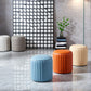 Modern Orange Pouf Water Resistant Round Pure Color Leather Pouf Clearhalo 'furn' 'furn_ottomans_poufs' 'Furniture' 'Living Room Furniture' 'Ottomans & Poufs' 'ottomans_poufs' 6033874