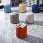 Modern Orange Pouf Water Resistant Round Pure Color Leather Pouf Clearhalo 'furn' 'furn_ottomans_poufs' 'Furniture' 'Living Room Furniture' 'Ottomans & Poufs' 'ottomans_poufs' 6033875