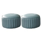 Modern Orange Pouf Water Resistant Round Pure Color Leather Pouf Light Blue 2 Piece Set Clearhalo 'furn' 'furn_ottomans_poufs' 'Furniture' 'Living Room Furniture' 'Ottomans & Poufs' 'ottomans_poufs' 6033881