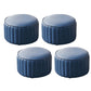 Modern Orange Pouf Water Resistant Round Pure Color Leather Pouf 14"L x 14"W x 9.5"H Royal Blue 4 Piece Set Clearhalo 'furn' 'furn_ottomans_poufs' 'Furniture' 'Living Room Furniture' 'Ottomans & Poufs' 'ottomans_poufs' 6033890