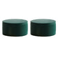 Modern Leather Ottoman Plain Water Resistant Stain Resistant Footstool Ottoman Green 2 Piece Set Clearhalo 'furn' 'furn_ottomans_poufs' 'Furniture' 'Living Room Furniture' 'Ottomans & Poufs' 'ottomans_poufs' 6033950