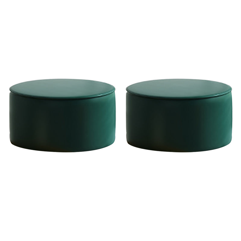 Modern Leather Ottoman Plain Water Resistant Stain Resistant Footstool Ottoman Green 2 Piece Set Clearhalo 'furn' 'furn_ottomans_poufs' 'Furniture' 'Living Room Furniture' 'Ottomans & Poufs' 'ottomans_poufs' 6033950