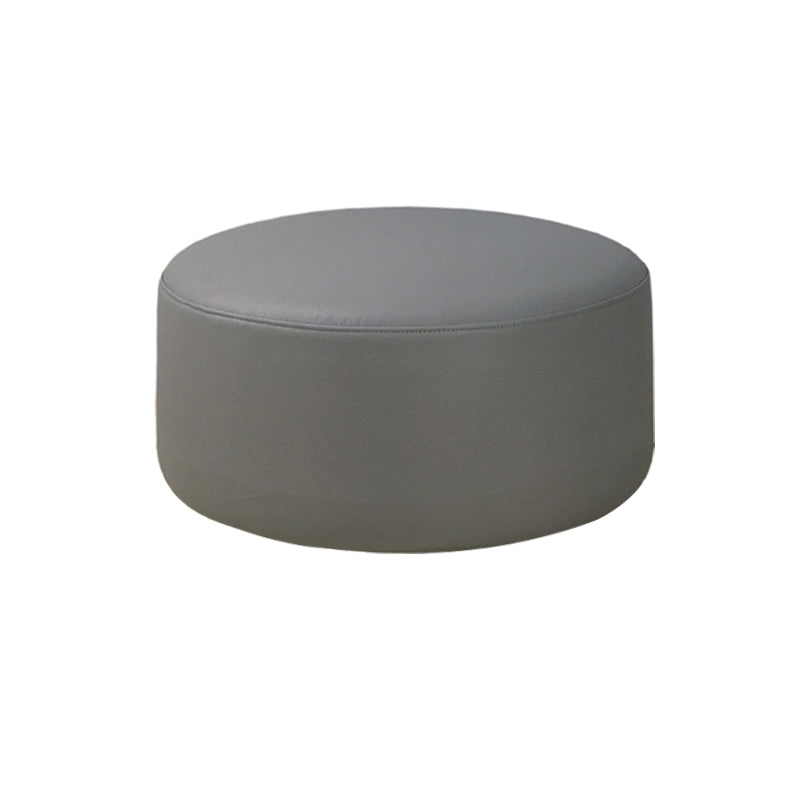 Modern Leather Ottoman Plain Water Resistant Stain Resistant Footstool Ottoman Grey 1 Piece Clearhalo 'furn' 'furn_ottomans_poufs' 'Furniture' 'Living Room Furniture' 'Ottomans & Poufs' 'ottomans_poufs' 6033961