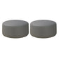 Modern Leather Ottoman Plain Water Resistant Stain Resistant Footstool Ottoman Grey 2 Piece Set Clearhalo 'furn' 'furn_ottomans_poufs' 'Furniture' 'Living Room Furniture' 'Ottomans & Poufs' 'ottomans_poufs' 6033963
