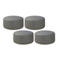 Modern Leather Ottoman Plain Water Resistant Stain Resistant Footstool Ottoman Grey 4 Piece Set Clearhalo 'furn' 'furn_ottomans_poufs' 'Furniture' 'Living Room Furniture' 'Ottomans & Poufs' 'ottomans_poufs' 6033964