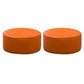 Modern Leather Ottoman Plain Water Resistant Stain Resistant Footstool Ottoman Orange 2 Piece Set Clearhalo 'furn' 'furn_ottomans_poufs' 'Furniture' 'Living Room Furniture' 'Ottomans & Poufs' 'ottomans_poufs' 6033966