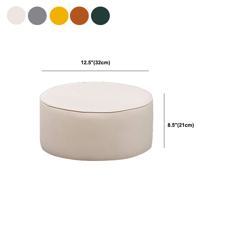 Modern Leather Ottoman Plain Water Resistant Stain Resistant Footstool Ottoman Clearhalo 'furn' 'furn_ottomans_poufs' 'Furniture' 'Living Room Furniture' 'Ottomans & Poufs' 'ottomans_poufs' 6033968