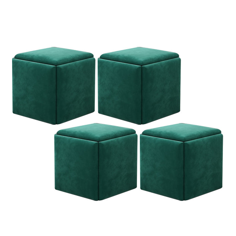 Target de terciopelo moderno Pouf Square con almacenamiento resistente a la mancha de almacenamiento otomano