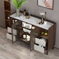Modern Stone Top Dining Buffet Indoor Sideboard with Cabinets