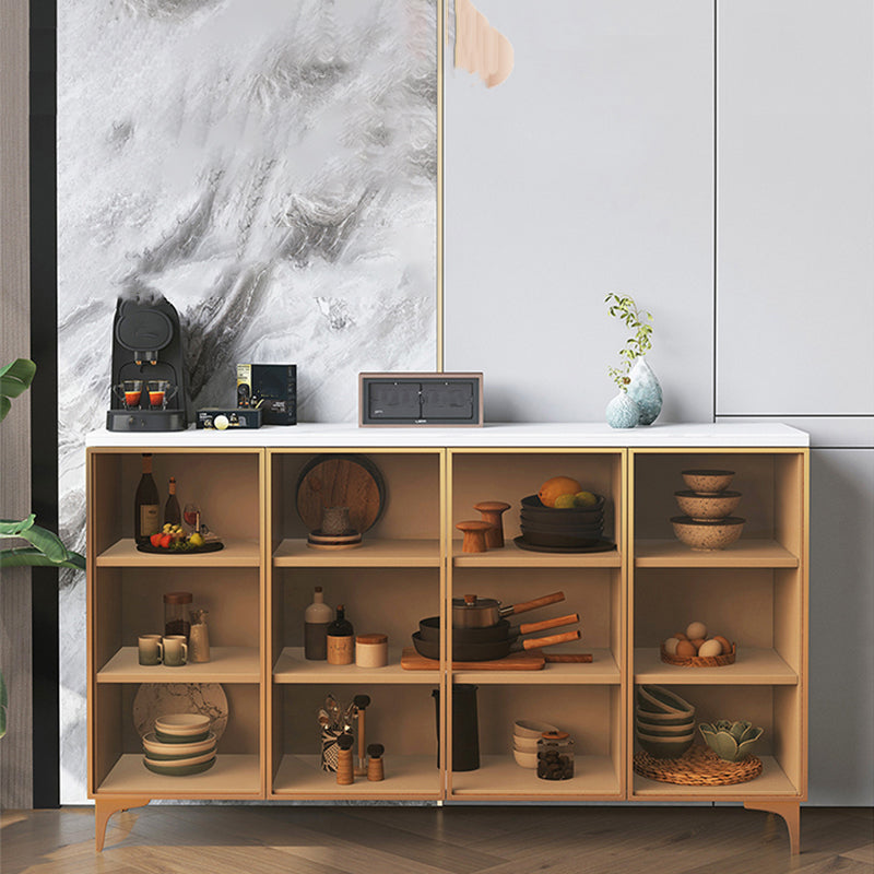 Glam -glazen deuren buffet sideboard stenen dinerserver voor woonkamer