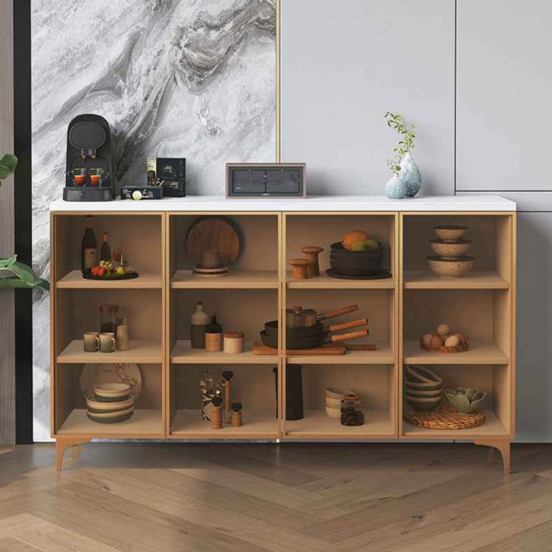 Glam -glazen deuren buffet sideboard stenen dinerserver voor woonkamer