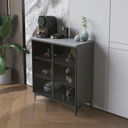 Glam -glazen deuren buffet sideboard stenen dinerserver voor woonkamer