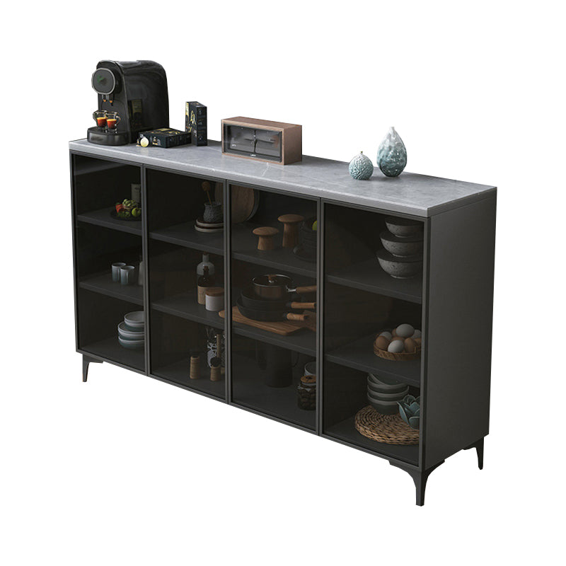Glam -glazen deuren buffet sideboard stenen dinerserver voor woonkamer